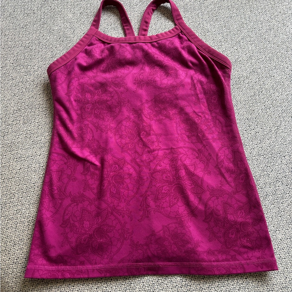 Lululemon Athletica Magenta Strappy Tank